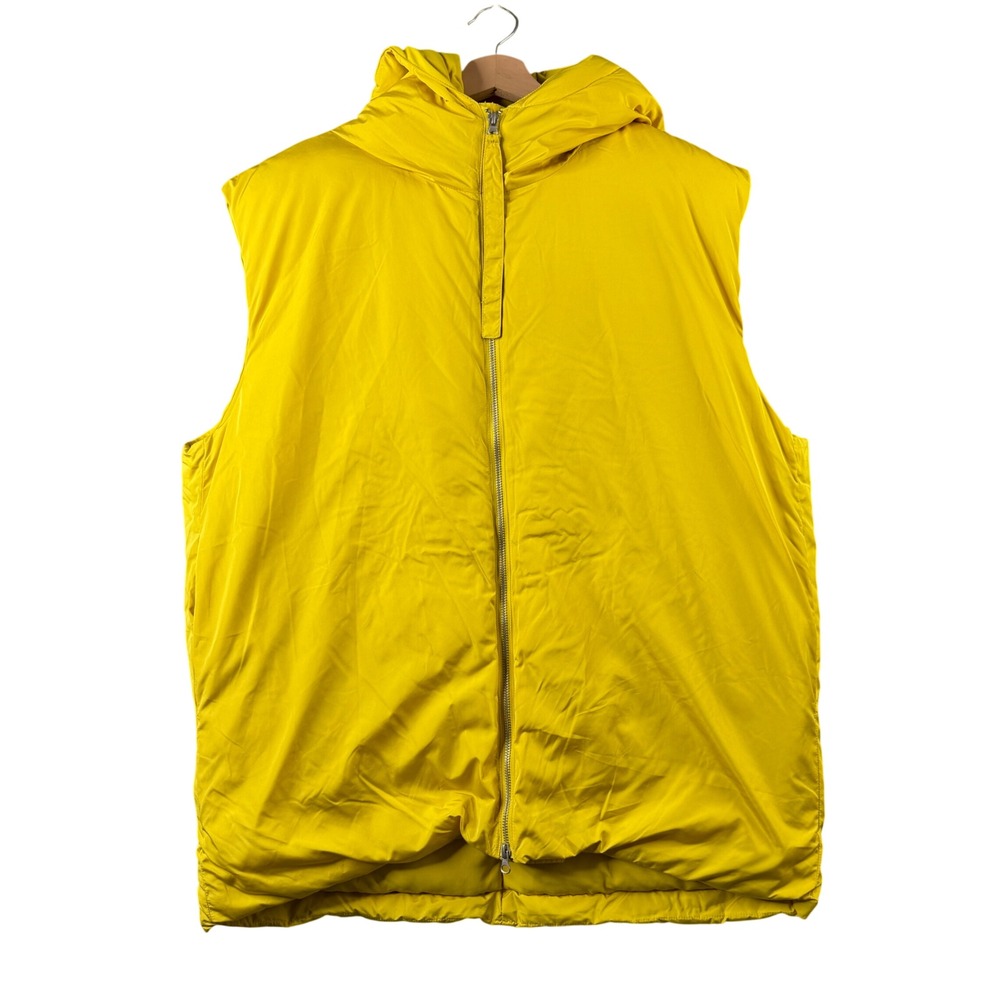 BDG Urban Outfitters Womens Yellow Hooded Puffer Vest Small OB1563146‎